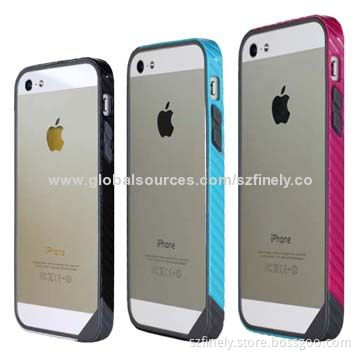 Ultra-thin Bumper Cases for iPhone 5/5S, Double Injection, Very Lightweight and Simple
